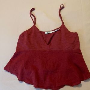 Kimchi Blue burgundy crop top. Sz small